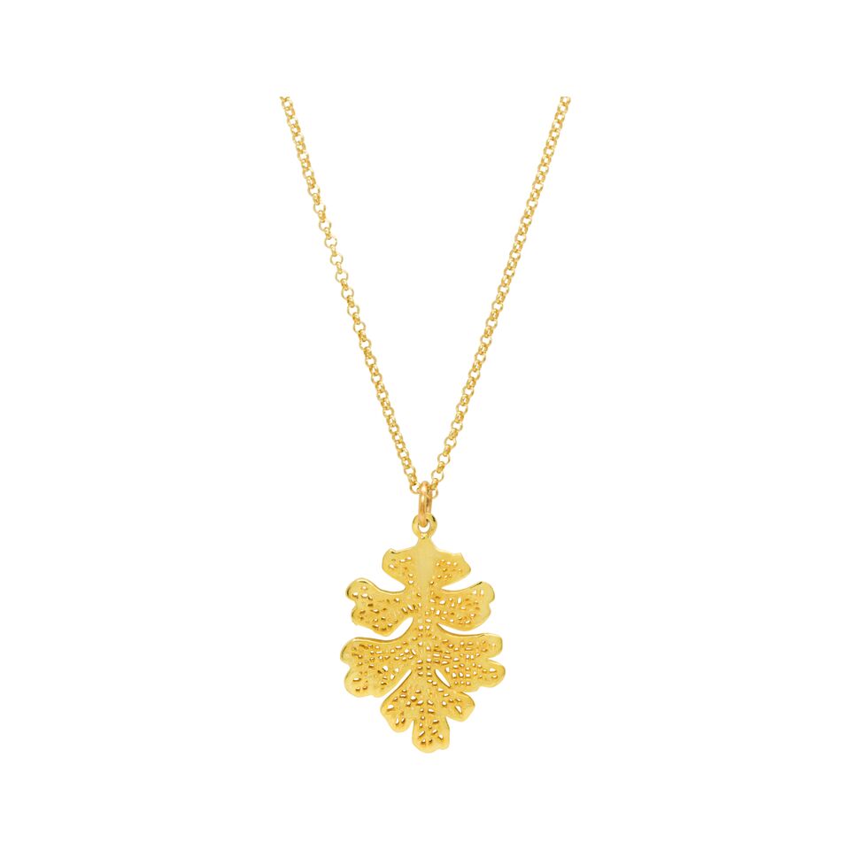 Gold Oak Leaf Pendant