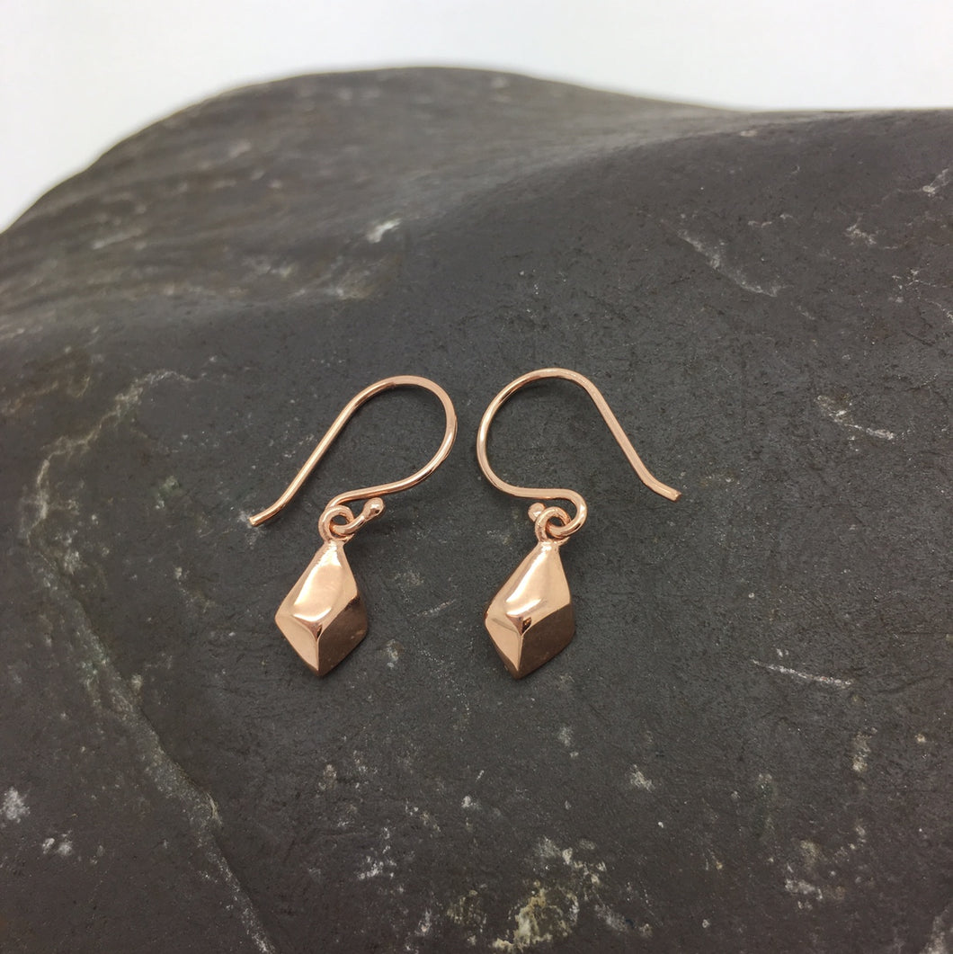Rose Gold Nugget Earrings