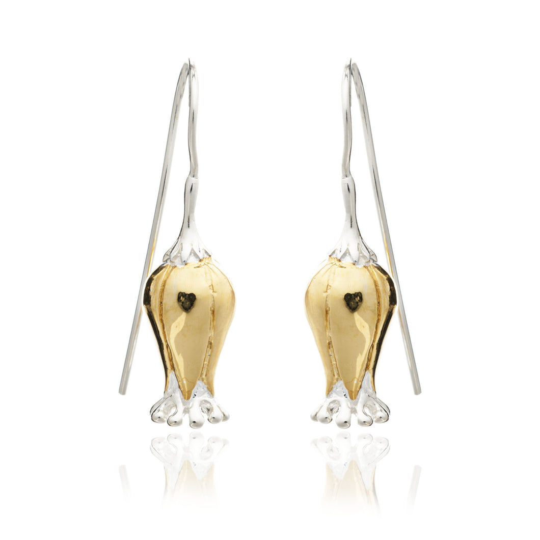 Yellow Gold Bluebell Earrings