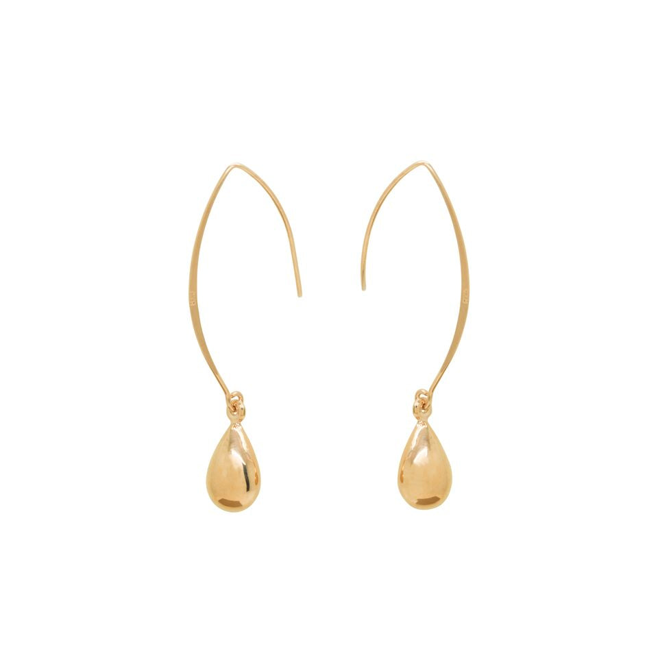 Rose Gold Tear Drop Loop Earring