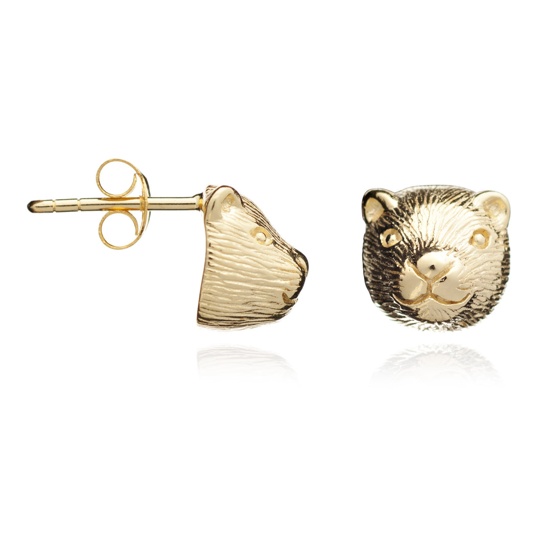 Gold Otter Earrings