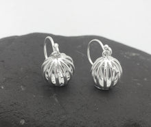Silver Caged Ball Earrings