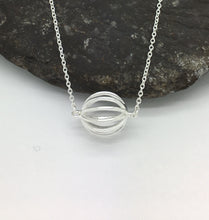 Silver Caged Ball Pendant