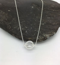 Silver Caged Ball Pendant
